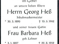 He Barbara geb. Lehner 03.01.1887 - 22.08.1952 SB