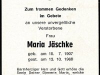 Jschke Maria 15.07.1907 - 13.10.1969