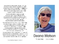 Nadine Watson 09.10.1939-03.03.2026 SB De innen 1  Geboren in Sumter, South Carolina, USA Gestorben in Ranna, Bayern, Deutschland