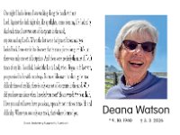 Nadine Watson 09.10.1939-03.03.2026 SB En innen 1  Geboren in Sumter, South Carolina, USA Gestorben in Ranna, Bayern, Deutschland